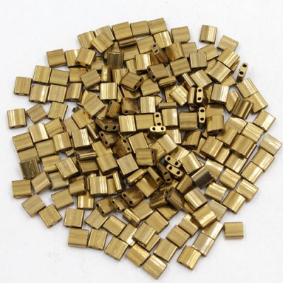 Chinese 5mm Tila Square Bead, brass, about 100Pcs