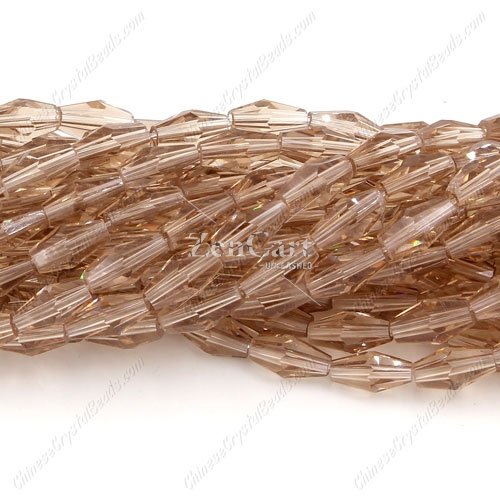 4x8mm crystal bicone beads, s champange, about 72 beads per strand