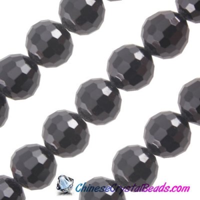 12mm Crystal Disco Round Beads 96fa black 16 beads