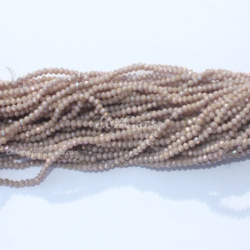 10 strands 2x3mm chinese crystal rondelle beads opaque Lt purple AB about 1700pcs