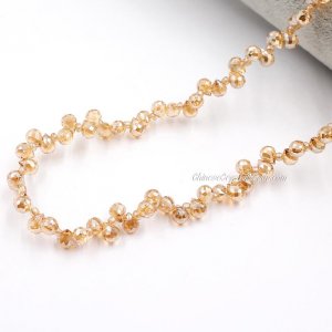 98 beads 6mm Strawberry Crystal Beads, Golden Shadow