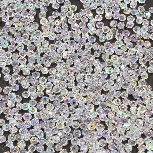 700pcs 3mm chinese crystal bicone beads, Clear AB