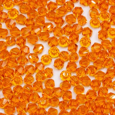 700pcs Chinese Crystal 4mm Bicone Beads,orange, AAA quality