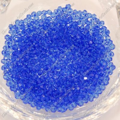 700pcs 3mm chinese crystal bicone beads, med sapphire