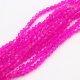 Chinese Crystal 4mm Bicone Bead Strand, pating fuchsia, about 100 beads