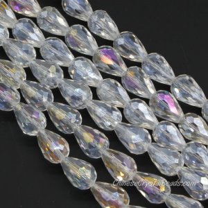 20Pcs 10x15mm Chinese Crystal Teardrop Bead strand, clear AB