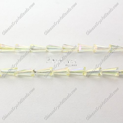 6x12mm Chinese Artemis Crystal beads citrine AB, per pkg of 20pcs
