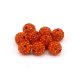 50pcs, 10mm Pave clay disco beads, hole: 1.5mm, orange