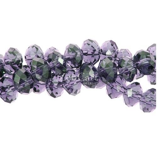 70 pieces 8x10mm 70Pcs Chinese Crystal Rondelle Strand, violet