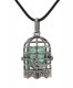 Birdcage Harmony Ball Pendant Women Necklace with 30 inchChain For Pregnant Women, gunmetal plated brass, 1pc