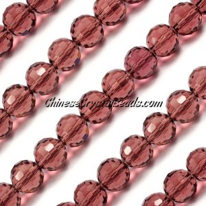 Round crystal beads, 10mm, Amethyst, 96 cutting surfaces, 20 pieces