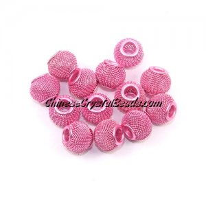 Black Mesh Bead, Basketball Wives, 12mm, 10 pieces