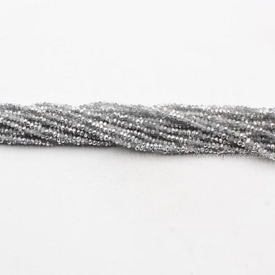 1.7x2.5mm rondelle crystal beads about 190Pcs 1xin17 4