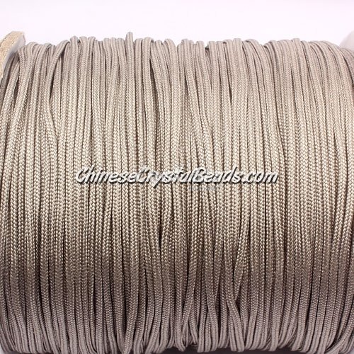 1.5mm nylon cord, silver#484, Pave string unite, sold by the meter
