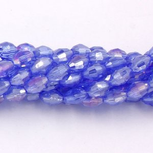 6x9mm 70Pcs Chinese Barrel Shaped crystal beads, lt sapphire AB