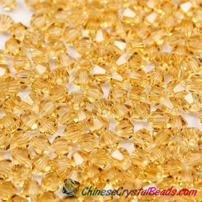 700pcs Chinese Crystal 4mm Bicone Beads,G champagne, AAA quality