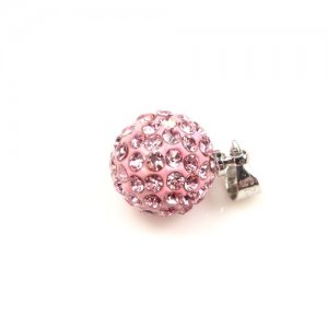 Crystal Disco beads charms , Light Pink 10mm, 1pcs