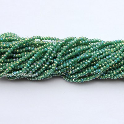 10 strands 2x3mm chinese crystal rondelle beads opaque green e5 about 1700pcs