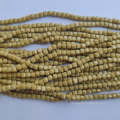 4mm Cube Crystal beads about 95Pcs, 038