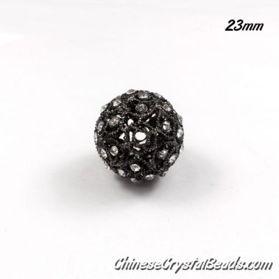 black ball copper Rhinestone 23mm, hole 3mm