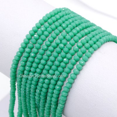 130Pcs 2x3mm Chinese Crystal Rondelle Beads opaque green Turquoise