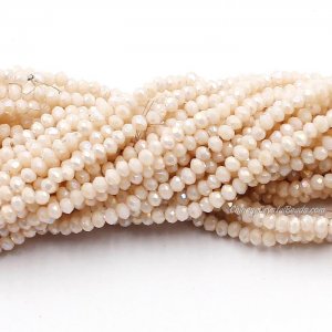 10 strands 2x3mm chinese crystal rondelle beads Opaque peach AB 2 about 1700pcs