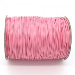 1mm, 1.5mm, 2mm Round Waxed Polyester Cord Thread, pink
