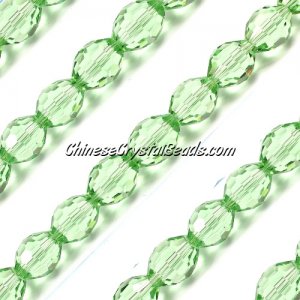 Chinese Crystal Faceted Barrel Strand, lime green,10x13mm, 20 beads