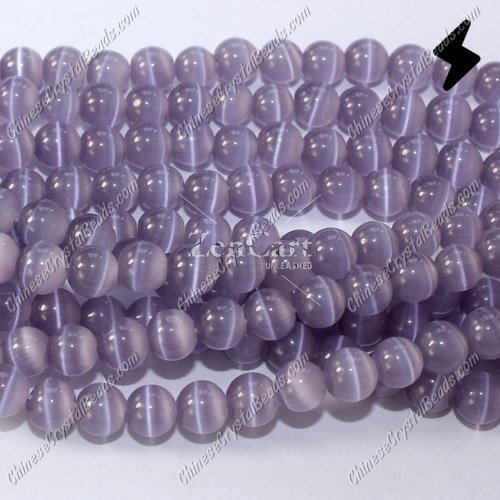 glass cat eyes beads strand, tanzanite, about 15 inch longer