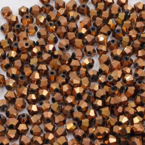 700pcs Chinese Crystal 3mm Bicone Beads, copper, AAA quality