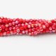 Chinese Crystal 4mm Round Bead Strand, red velvet AB,about 100 beads