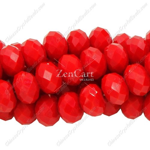 Chinese Crystal Rondelle Strand, 8x12mm, Red Velvet , about 36 beads