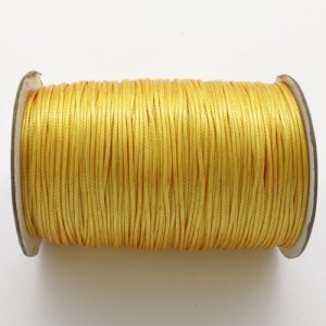 1mm, 1.5mm, 2mm Round Waxed Polyester Cord Thread, gold