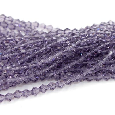 4mm Bicone crystal beads, tanzanite, about 100 beads