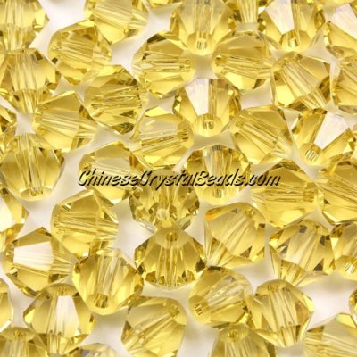 140 beads AAA quality Chinese Crystal 8mm Bicone Beads, lt yellow