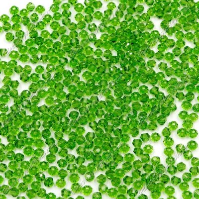700pcs 3mm chinese crystal bicone beads, fern green