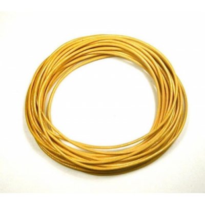 Round Leather Cord, Yellow , #1mm, 1.5mm, 2mm#Sold by the Meter