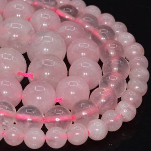 Genuine Pink Crystal Natural Rose Pink Quartz Loose Beads Grade A Round Shape 4mm 6mm 8mm 10mm 12mm 14mm