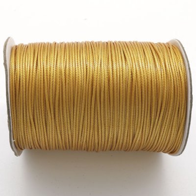 1mm, 1.5mm, 2mm Round Waxed Polyester Cord Thread, darkgoldenrod