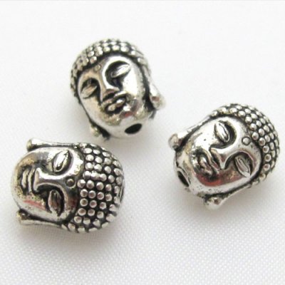 20Pcs 9x11MM Antique Silver Zinc Alloy Beads Buddha Beads, hole:2mm, Jewelry Findings