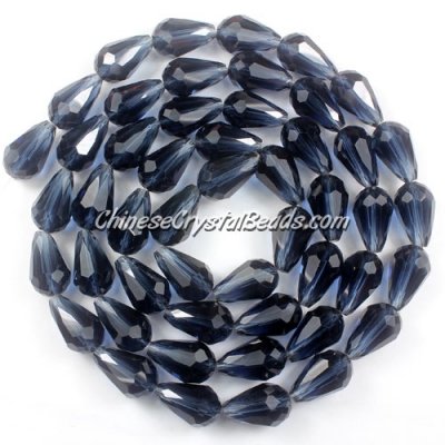 25Pcs 10x15mm Chinese Crystal Teardrop Beads, Magic Blue