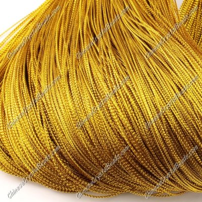 DIY Christmas Ornaments String, gold, 1mm, sold 100 meter