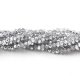130Pcs 3x4mm Chinese Crystal Long Rondelle Strand, half silver