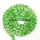 Chinese Crystal 4mm Round Bead Strand, fern green AB, about 100 beads