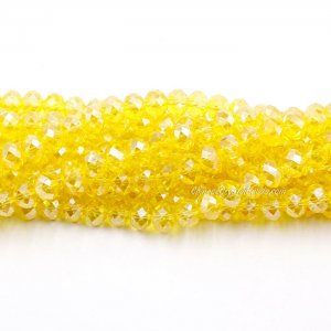 70 pieces 8x10mm Crystal Rondelle Bead,yellow Light