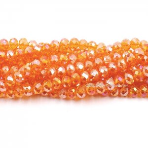 70 pieces 8x10mm Crystal Rondelle Bead,orange AB