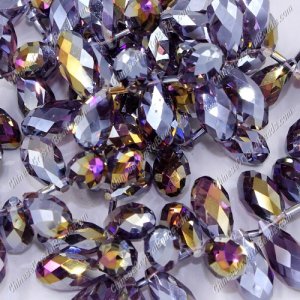 10x20mm, Briolette beads, violet AB, 10 beads