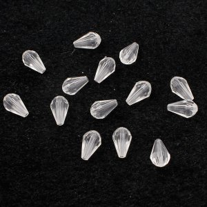 500Pcs 8x12mm clear Acrylic Teardrop faceted beads