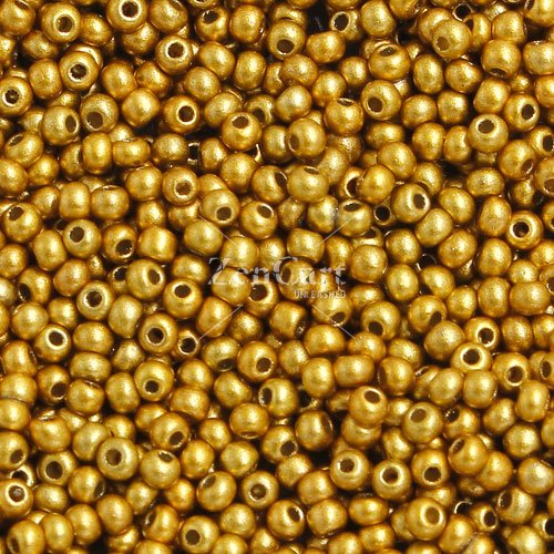 1.8mm AAA round seed beads 13/0, gold, #G03, approx. 30 gram bag