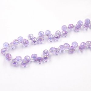 98 beads 8mm Strawberry Crystal Beads, Alexandrite AB